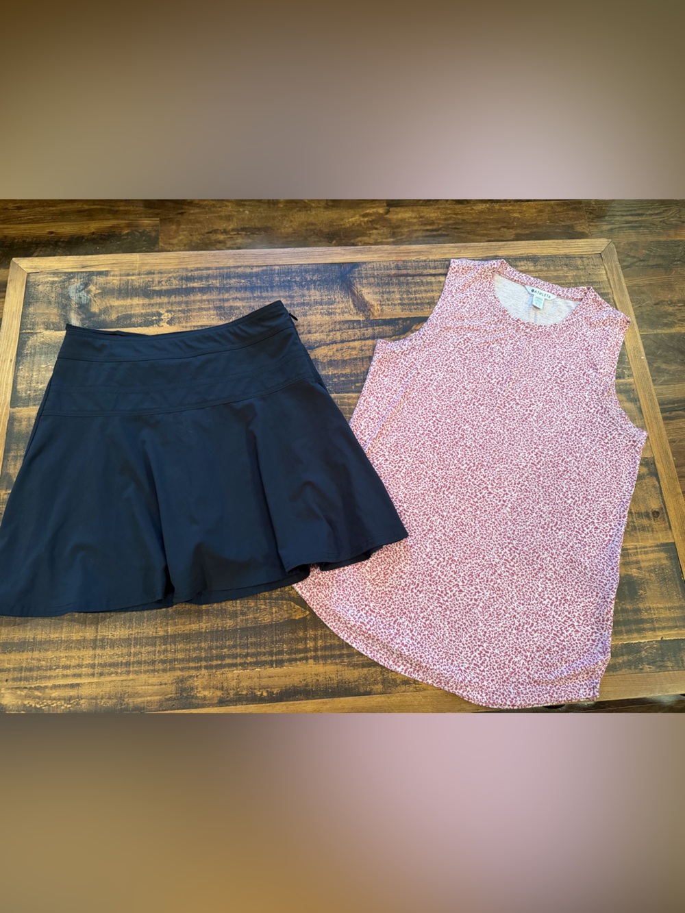 Athleta Black Circle Skirt and Top